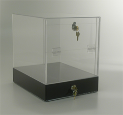 Clear Pull Tab Box with Lock