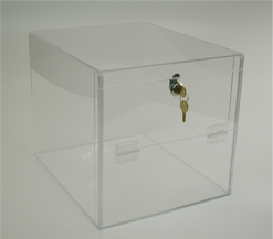 Clear Pull Tab Box with Lock
